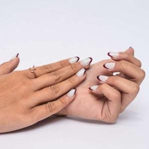 CHERRY RED FRENCH TIPS